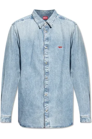 Diesel Skjorte, Herre, Blå, XL, Denim, Denimskjorte D-Simply