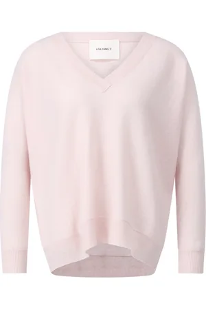 Lisa Yang Strik, Dame, Lyserød, XS, Cashmere, Cashmere V-Neck Pullover