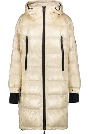 Moncler Frakke, Dame, , S, Uld, Lang Dunjakke med Hætte