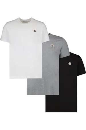 Moncler Top, Herre, Flerfarvet, 3XL, Bomuld, 3-pak Klassiske T-shirts med Rund Hals