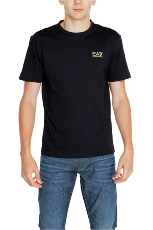 EA7 Top, Herre, Sort, L, Bomuld, Kortærmet T-shirt