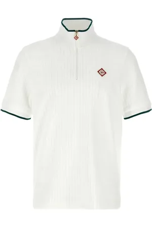 Casablanca Top, Herre, Hvid, L, Bomuld, Ribbet Velvet T-shirt