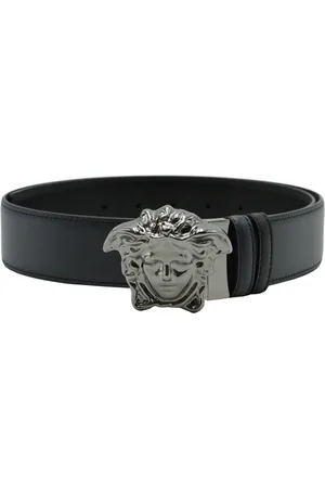 VERSACE Tilbehør, Herre, Blå, 95 CM, Læder, Klassisk Læderbælte