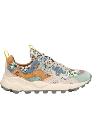 Flower Mountain Sko, Dame, Flerfarvet, 36 EU, Blå Ruskind Blomster Sneakers