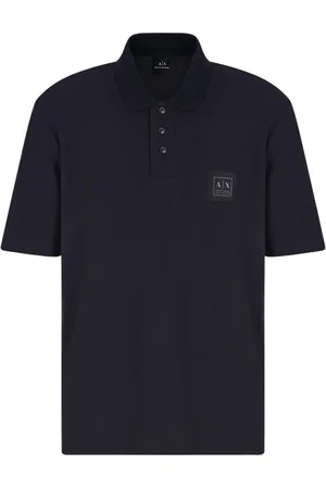 Armani Exchange Top, Herre, Blå, 2XL, Bomuld, Blå Polo Regular Fit Bomuld Piqué