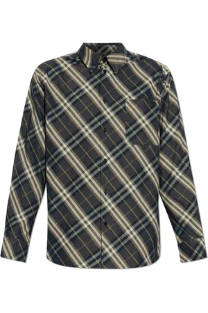 Burberry Skjorte, Herre, Blå, 2XL, Bomuld, Ternet Skjorte