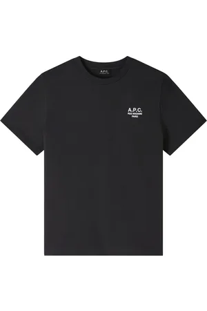 A.P.C. Top, Herre, Sort, M, Bomuld, Unisex T-shirt med lige snit