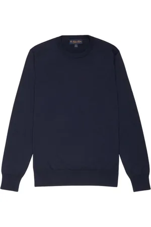 Brooks Brothers Sweathshirts & Hoodies, Herre, Blå, M, Bomuld, Supima Cotton Crewneck Sweater