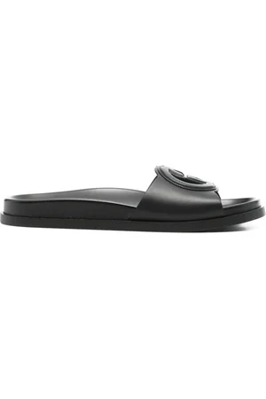 Gucci Sko, Dame, Sort, 36 1/2 EU, Læder, Sort Læder Sandaler Udskæringer