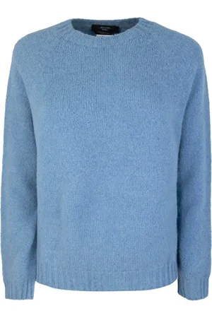 Max Mara Strik, Dame, Blå, S, Ghiacci Alpaca-Blend Sweater