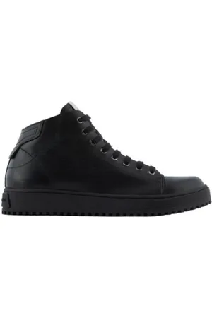 Emporio Armani Sko, Herre, Sort, 40 1/2 EU, Læder, Pelle Læder Sneakers