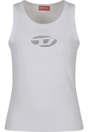 Diesel Top, Dame, Hvid, XS, Bomuld, T-Lynys-OD Ærmeløs Top