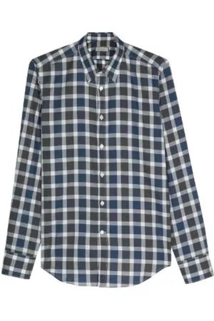 CANALI Skjorte, Herre, Flerfarvet, S, Bomuld, Checkered Shirt