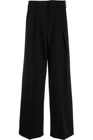 Maison Margiela Bukser, Dame, Sort, S, Uld, Stilfulde Brede Bukser