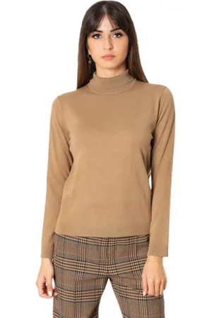 Max Mara Strik, Dame, Brun, L, Uld, Luppe Shirt