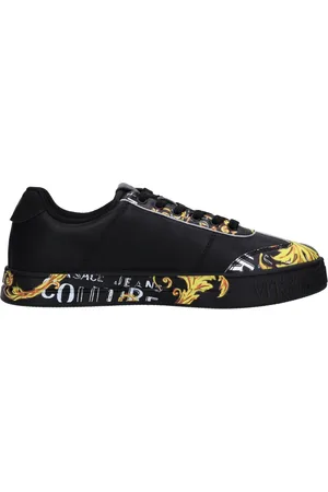 VERSACE Sko, Herre, Sort, 45 EU, Læder, Sneakers Sort