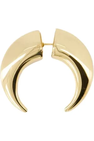 Marine Serre Tilbehør, Dame, Gul, ONE SIZE, Uld, Guld Måne Ørering - Regenereret Enkelt