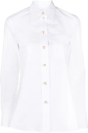 Lanvin Bluser & Skjorter, Dame, Hvid, S, Bomuld, Langærmet Skjorte