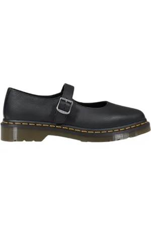 Dr. Martens Sko, Dame, Sort, 37 EU, Læder, Sort læder slip-on sko med spænde