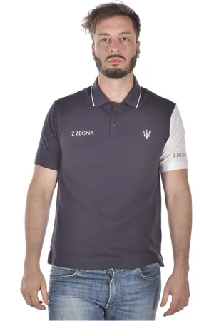 Ermenegildo Zegna Top, Herre, Blå, S, Bomuld, Polo Shirt