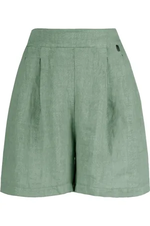 Bomboogie Shorts, Dame, Grøn, XS, Linen Bermuda Shorts