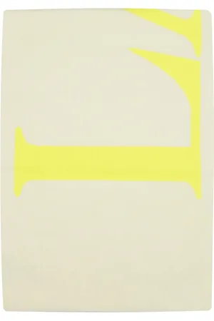 Lanvin Tilbehør, Dame, , ONE SIZE, Uld, Neon Yellow Logo Uldtørklæde