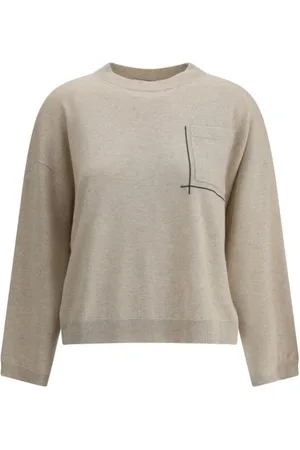 Brunello Cucinelli Strik, Dame, , S, Juvelbesat Wool Sweater