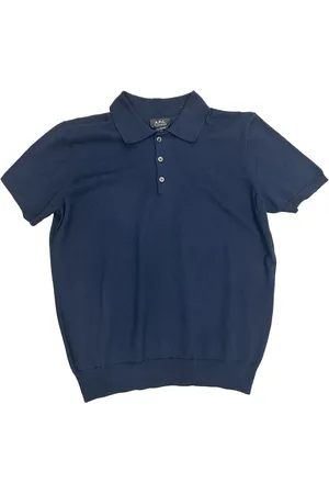 A.P.C. Top, Herre, Blå, L, Bomuld, Klassisk Polo Shirt