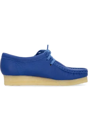 Clarks Sko, Dame, Blå, 38 EU, Læder, Lyseblå Læder Wallabee Lifestyle Sko
