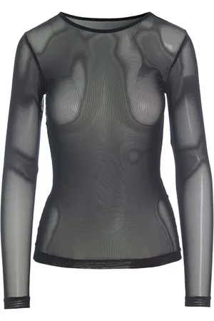 Bitte Kai Rand Top, Dame, Sort, M, Transparent Fukashi Bluse