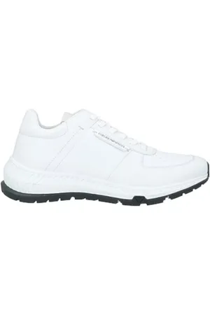 Emporio Armani Sko, Herre, Hvid, 45 EU, Uld, Stilfulde Sneakers