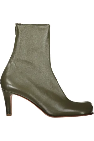 Bottega Veneta Sko, Dame, , 39 1/2 EU, Læder, Square-Toe Bloc Ankelstøvler