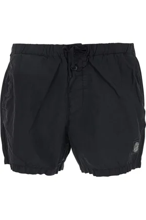 Stone Island Badetøj, Herre, Sort, L, Sort badedragt med kompaslogo