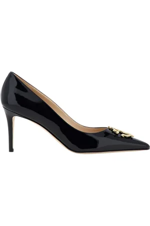 Roberto Cavalli Sko, Dame, Sort, 37 EU, Læder, Monogram Stiletter