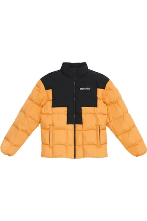 MARCELO BURLON Jakke, Herre, Gul, M, Uld, Quilted Cross Puffer Jakke