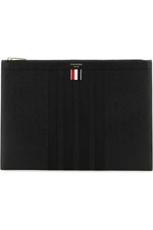 Thom Browne Taske, Herre, Sort, ONE SIZE, Læder, Sort læder clutch