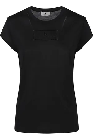 Elisabetta Franchi Top, Dame, Sort, M, Bomuld, Casual Bomulds T-shirt
