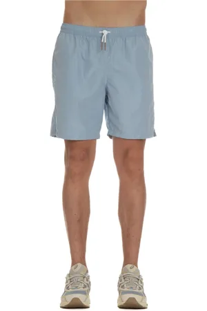 ELEVENTY Badetøj, Herre, Blå, L, Polyester, Hurtigtørrende ensfarvede badeshorts