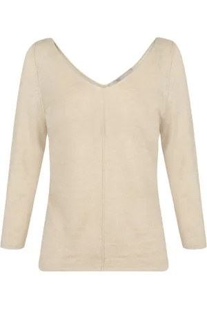 Cortana Strik, Dame, , M, Uld, Linen Pointelle V-hals Sweater