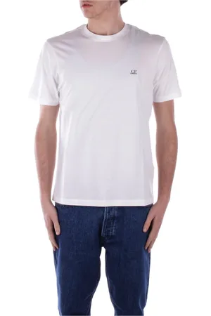 C.P. Company Top, Herre, Hvid, 2XL, Bomuld, Logo Front T-shirt