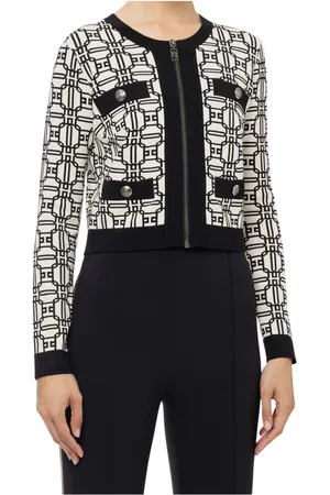 Elisabetta Franchi Strik, Dame, Sort, S, Uld, Chic Cardigan
