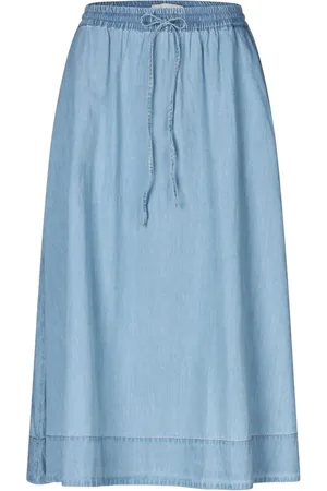 Lollys Laundry Nederdel, Dame, Blå, XL, Bomuld, Bristolll Midi Nederdel
