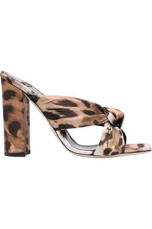 Elisabetta Franchi Sko, Dame, , 39 EU, Polyester, Højhælede sandaler med dyreprint