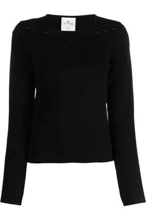Courrèges Sweathshirts & Hoodies, Dame, Sort, XS, Milano Striktrøje