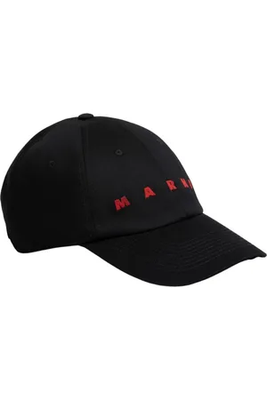 Marni Tilbehør, Herre, Sort, M, Bomuld, Gabardine Baseball Cap