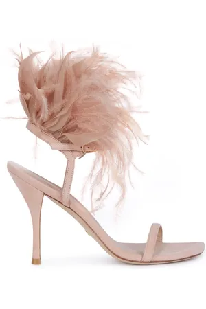 Stuart Weitzman Sko, Dame, Lyserød, 38 1/2 EU, Uld, Højhælede sandaler