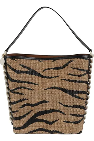 Stella McCartney Taske, Dame, Brun, ONE SIZE, Bomuld, Rafia Jacquard Tote Bag
