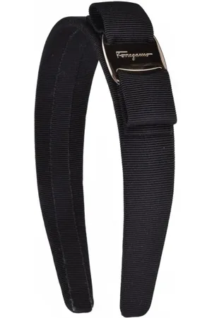 Salvatore Ferragamo Tilbehør, Dame, Sort, ONE SIZE, Bomuld, Elegant Hårspænde med Unikke Materialer