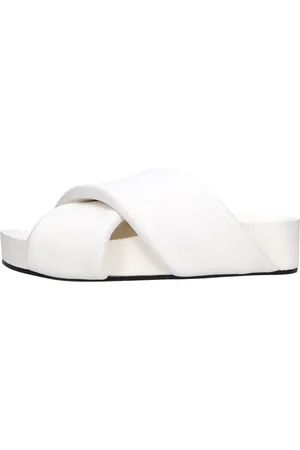Jil Sander Sko, Dame, Hvid, 36 EU, Læder, Sandal Hvid