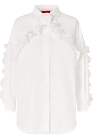 Crās Bluser & Skjorter, Dame, Hvid, XS, Bomuld, Blooming Shirt